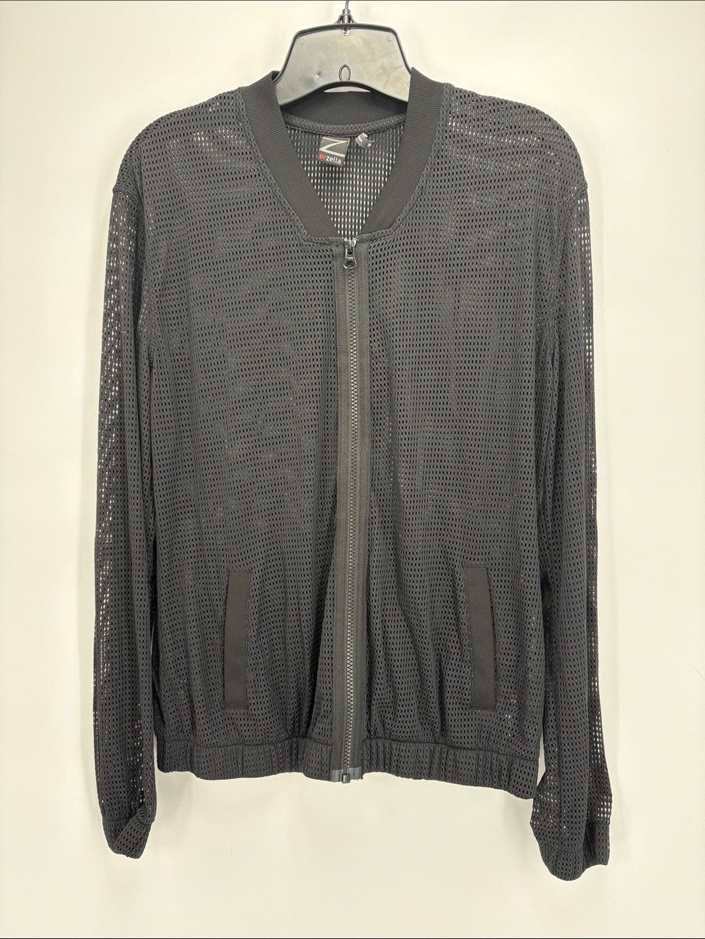 🚡 Zella Black Mesh Bomber Jacket